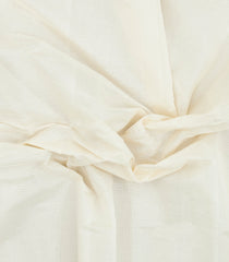 Cream Handloom Gadwal Cotton Saree With Checks & Contrast Temple Border-GA0311