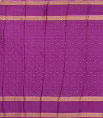 Lavender Woven Blended Viscose Saree With Floral Zari Motifs-BL6091