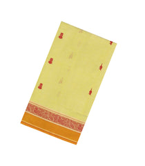 Yellow Handloom Silk Cotton Saree With Gandaberunda Buttas-SC4399