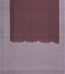 Dark Lilac Handloom Soft Silk Saree With Stripes & Contrast Border-SO4614
