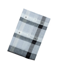 Grey Woven Linen Saree With Checks-LI0717