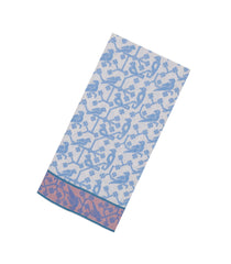 Off White Handloom Bengal Cotton Saree With Bird Motifs-BG1637