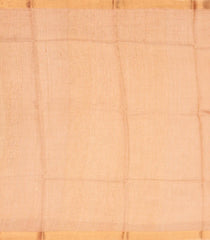 Light Peach Handloom Tussar Silk Saree With Printed Floral Motifs-TU2686