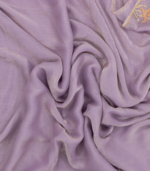 Lavender Woven Blended Crepe Tissue Saree With Embroidered Mirror Work-EN1907