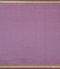 Lilac Handloom Kanchi Cotton Saree With Silk Border-KC1822