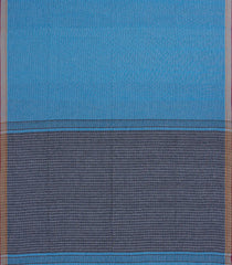 SkY Blue Woven Bengal Cotton Saree With Stripes-BG1719