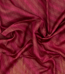 Pink Printed Tussar Silk Saree With Stripes & Printed Pallu-TU3652