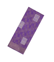 Lilac Printed Synthetic Dola Silk Saree With Floral Motifs -SY0150
