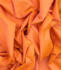 Peach Handloom Silk Cotton Saree With Stripes & Contrast Pallu-SC3667