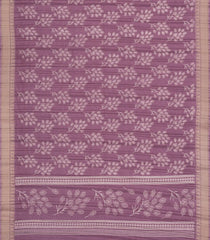 Lilac Woven Synthetic Dola Silk Saree With Printed Floral Motifs-BL4889