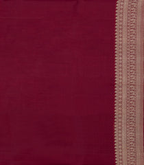 Crimson Handloom Kanchipuram Silk Saree With Dotted Stripes-KA14663