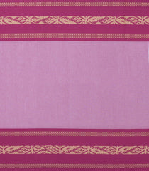 White Handwoven Bengal Cotton Saree With Pink Border-BG1524