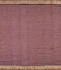 Brown Handloom Silk Cotton Saree With Buttas & Zari Border-SC4813