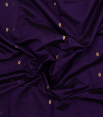 Dark Purple Handloom Maheswari Silk Cotton Saree With Buttas & Zari Border-SC4864