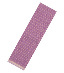 Lavender Handloom Kanchi Cotton Saree With Checks & Buttas-KC1756