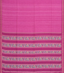 Pink Printed Synthetic Kotha Silk Saree With Contrast Border-SY0540