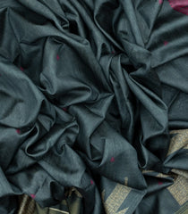 Grey Woven Synthetic Dupion Saree With Printed Paintings In Pallu-BL4293