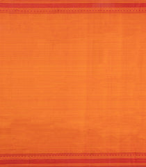 Orange Handloom Kanchipuram Silk Saree With Stripes-KA15705