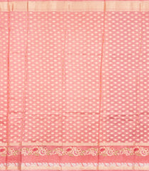 Red Woven Banarasi Poona Silk Saree With Buttas & Contrast Meena Border-BP1036