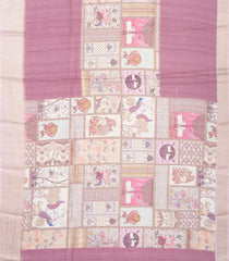 Dusty Pink Woven Synthetic Manipuri Silk Saree With Printed Motifs-BL3678