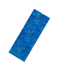 Blue Printed Pure Satin Silk Saree With Floral Motifs-PS0938