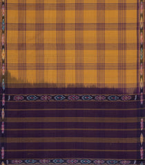Oil Mustard Woven Kadapa Cotton Saree With Checks-KN0708