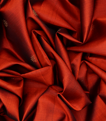 Crimson Soft Silk Saree With Floral Zari Buttas-Crimson