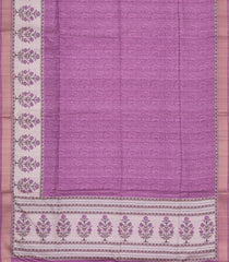 Pink Printed Synthetic Tussar Silk Saree With Zari Border-SY0020