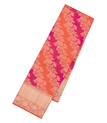 Pink Handloom Kanchipuram Silk Saree With Floral Motifs-KA15033-Pink