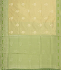 Cardamom Green Woven Blended Aura Saree With Zari Buttas & Zari Border-BL5816