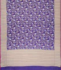Magenta Handloom Organza Satin Soft Silk Saree With Floral Vine Motifs-SO4063