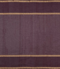 Dark Brown Handloom Kanchi Cotton Saree With Checks-KC1850