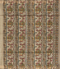 Pink Handloom Dupion Silk Saree With Printed Horse Pallu-DS0486