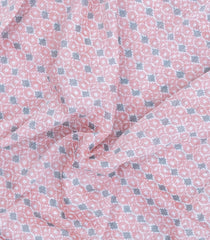 Light Peach Handloom Pochampally Ikat Silk Saree With Tie & Dye Motifs -IK0429