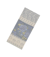 Grey Woven Synthetic Brasso Saree With Printed Floral Motifs-BL4907