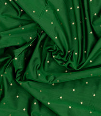Green Woven Blended Satin Saree With Floral Zari Buttas-BL5999
