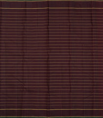Brown Handloom Kanchipuram Silk Saree With Zari Checks & Contrast Border-KA14891