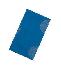 Blue Handloom Soft Silk Saree With Floral Buttas & Contrast Pallu-SO4405