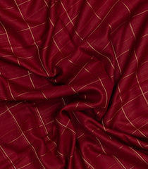 Crimson Woven Kota Silk Saree With Zari Checks-KO1058
