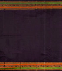 Red Handloom Korvai Kanchipuram Silk Saree With Thread Work Border-KA15418