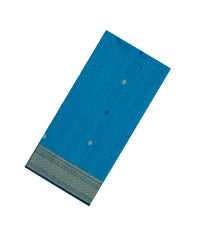 Sky Blue Handloom Maheswari Silk Cotton Saree With Buttas-SC4170