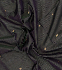 Bottle Green Handloom Soft Silk Cotton Saree With Zari Checks & Buttas-SC4439