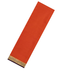 Crimson Woven Mysore Silk Saree With Contrast Zari Border-MS3822