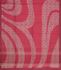 Crimson Printed Synthetic Tussar Silk Saree With Zari Checks & Motifs-SY0376
