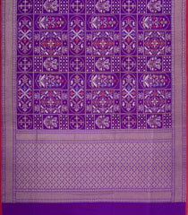 Purple Handloom Banarasi Jamdhani Cotton Saree With Meena Floral Motifs-BE1830