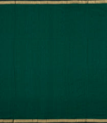Dark Green Handloom Maheswari Silk Cotton Saree With Zari Border-SC4838