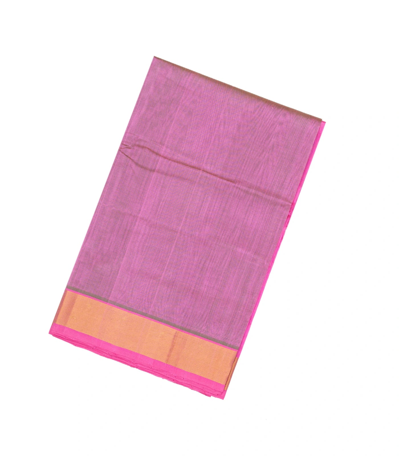 Bubblegum Pink Chic KotaDoria Dye Block Printed Cotton Saree With Blouse main image 1