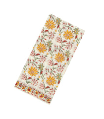 Off White Printed Jaipur Cotton Saree With Floral Motifs-JC1887