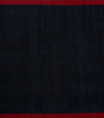 Black Woven Tussar Silk Saree With Buttas & Contrast Border-TU3472