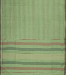 Cardamom Green Woven Tussar Silk Saree With Dotted Stripes-TU3481